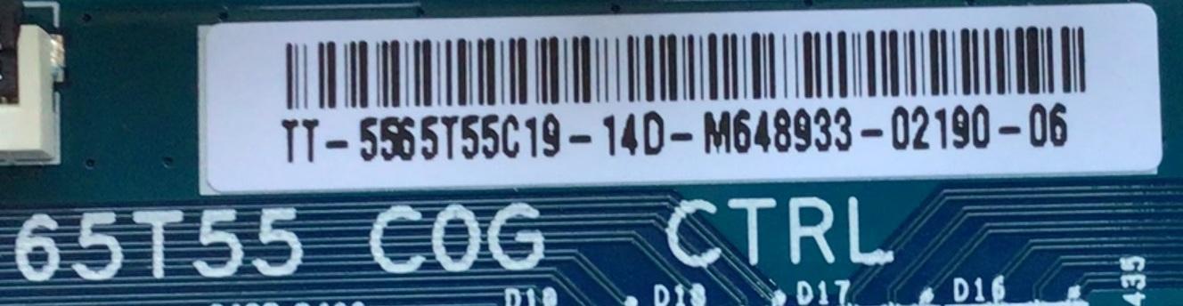 KIT DE TARJETAS PARA TV VIZIO / MAIN XLCB02K060 / 715GC034-M0C-B00-005Y / T-CON 55.65T55.C19 / 5565T55C19 / FUENTE PLTVKI951XAFN / 715GA025-P01-008-003M / VKI951XAFN / PANEL TPT650WR-QVN07.U REV:S901P / DISPLAY T650QVN07.9 / MODELO NS-65F501NA22 - Imagen 3